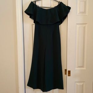 H&M Emerald Green off the shoulder Jumpsuit